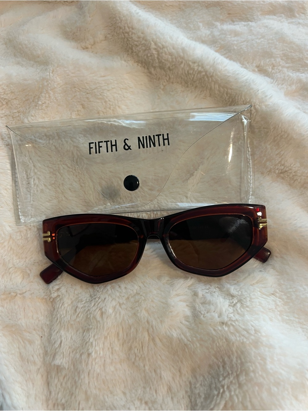 Burgundy Cat-Eye Sunglasses for Women
